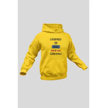 Pánská mikina Pánská mikina Legendy se rodí v červenci Barva: Žlutá, Velikost: 2XL