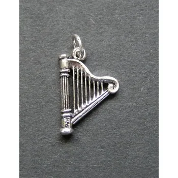 Přívěsek Harfa - stříbrný přívěsek / přívěsek ze stříbra (Harfa - stříbrný přívěšek na krk)