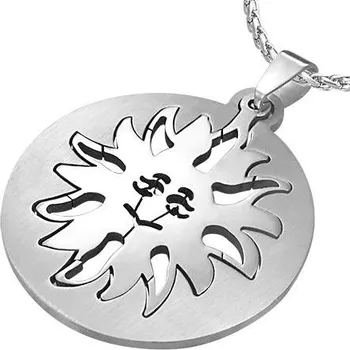 Přívěsek Slunce v kruhu - varianta 3 - ocelový přívěsek