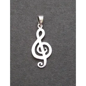 Přívěsek Velký houslový klíč - stříbrný přívěsek