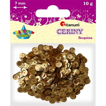 Textilie Flitry, 7mm/10g, ZLATÉ