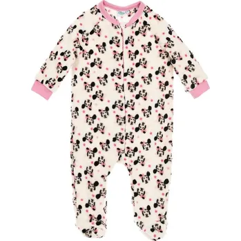 Kojenecký overall Minnie Mouse Kojenecký OVERAL MINNIE s flísem, krémový Velikost: 24 m.