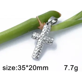 Přívěsek Křížek ocelový přívěsek - 35x20mm