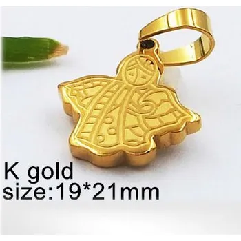 Přívěsek Anděl - ocelový přívěsek ve zlaté barvě