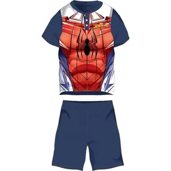 Dívčí pyžamo Chlapecké letní PYŽAMO SPIDERMAN v boxu, tmavě modré Velikost: 9