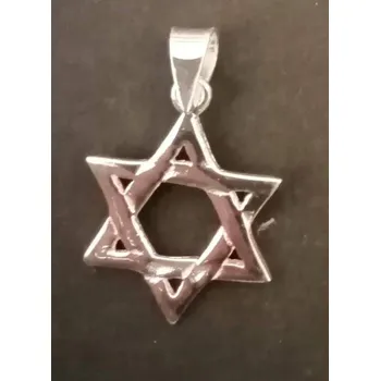 Přívěsek Hexagram - varianta 3 - stříbrný přívěsek