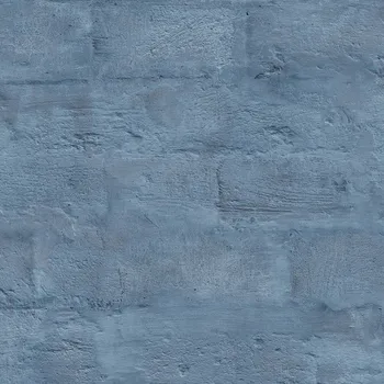 Tapeta Vliesová modrá omyvatelná tapeta na zeď cihly, cihlová zeď - M53001, Loft, Ugépa