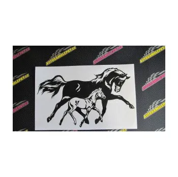 Samolepící dekorace SAMOLEPKA Koníci 003 pravá kobylka s hříbětem (10 - červená) NA AUTO, NÁLEPKA, FÓLIE, POLEP, TUNING, VLASTNÍ TEXT, TISK, AUTOSAMOLEPKY.cz, POLEPY, OBRÁZEK, LOGO, SAMOLEPKY