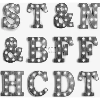 Tapeta Vliesová tapeta na zeď 138849, Písmena, Neony, FAB, Esta