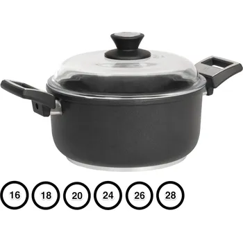 Hrnec SKK titanový diamantový hrnec s poklicí 24 cm