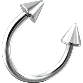Piercing Malý kulatý piercing s hroty stříbrné barvy