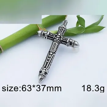 Přívěsek Velký kříž 63x37mm - ocelový přívěsek