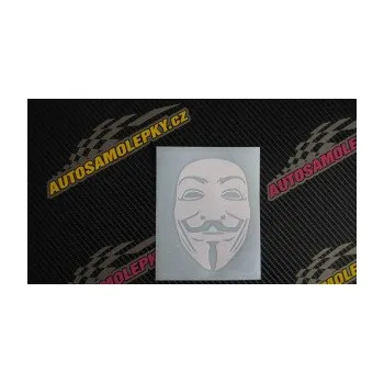 Samolepící dekorace SAMOLEPKA Anonymous 001 maska (10 - červená) NA AUTO, NÁLEPKA, FÓLIE, POLEP, TUNING, VLASTNÍ TEXT, TISK, AUTOSAMOLEPKY.cz, POLEPY, OBRÁZEK, LOGO, SAMOLEPKY