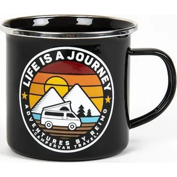 REIMO Smaltovaný hrnek ŽIVOT JE CESTA