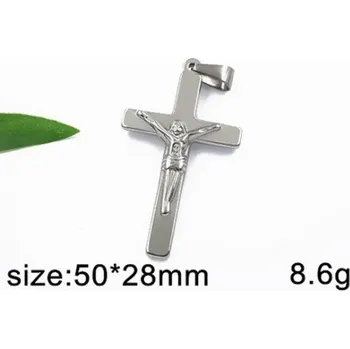 Přívěsek Kříž s kristem - ocelový přívěsek