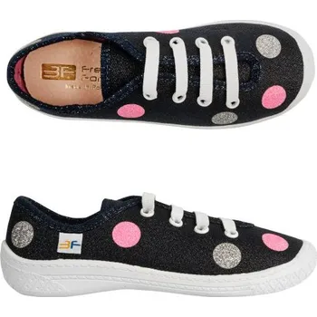 Dívčí tenisky Tenisky plátěnky kecky 3F Malwa 4Bt14/13 tmavomodré s barevnými puntíky velikost: 30