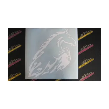 Samolepicí dekorace na vozidlo Animal flames 011 pravá kůň (17 - šedá) SAMOLEPKA NA AUTO, NÁLEPKA, FÓLIE, POLEP, TUNING, VLASTNÍ TEXT, TISK, AUTOSAMOLEPKY.cz, POLEPY, OBRÁZEK, LOGO, 3D STICKERS