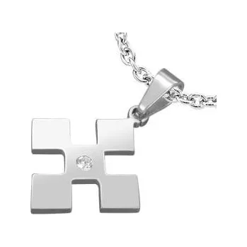 Přívěsek Pět čtverců - ocelový přívěsek