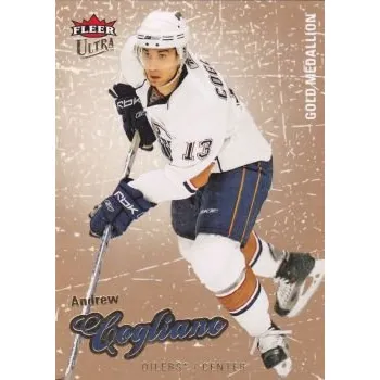 Sběratelská karetní hra paralel karta ANDREW COGLIANO 08-09 Fleer Ultra Gold Medallion číslo 156