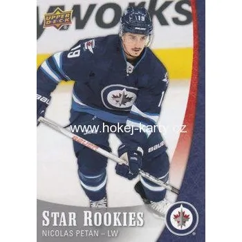 Sběratelská karetní hra insert RC karta NICOLAS PETAN 15-16 UD Star Rookies číslo 13