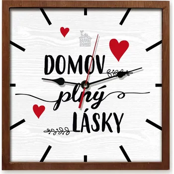 Hodiny Nekupto Dárkové hodiny čtvercové - Domov plný lásky