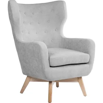 Křeslo Světle šedé látkové křeslo Somcasa Lisboa