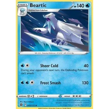 Sběratelská karetní hra Pokémon BRS 043/172 Beartic - Brilliant Stars Stav: Near Mint, Verze: REVERSE HOLO