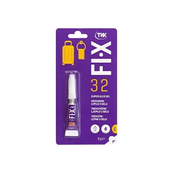 Průmyslové lepidlo FIX-32 Vteřinové gelové lepidlo 3g blistr