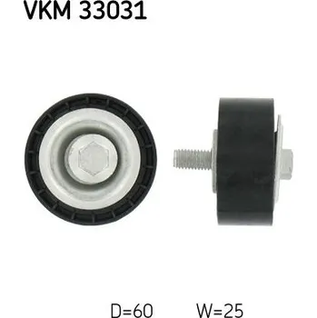 Vratná/vodicí kladka, klínový žebrový řemen SKF VKM 33031