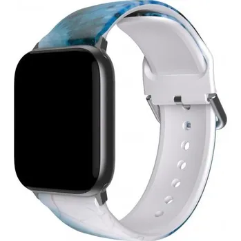 Řemínek na hodinky Řemínek se vzorem pro Apple Watch 42mm / 41mm / 40mm / 38mm - modrý mramor