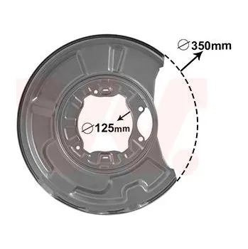 Brzdový kotouč Ochranný plech proti rozstřikování, brzdový kotouč VAN WEZEL 3041374