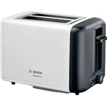Topinkovač Bosch Haushalt TAT3P421DE topinkovač s vestavěnou funkcí ohřívání pečiva bílá, štěrková matná, šedá