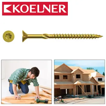 Vrut TS Vruty do dřeva a dřevotřísky, kalené, zápustná hlava (3,5 x 45/27 mm / TX20 / zinek žlutý / 250ks)