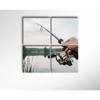 Obraz Malvis ® Obraz Nahození prutu ROZMĚR (šířka x výška): čtyřdílný čtverec 80x80 cm