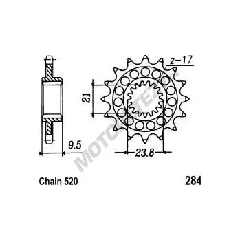 Řetězová sada pro motocykl Řetězové kolečko HONDA CRF 450 X rok 05-24