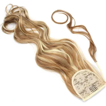 Příčesek Clip culík / cop ze 100% japonského kanekalonu 60cm kudrnatý - světlý melír