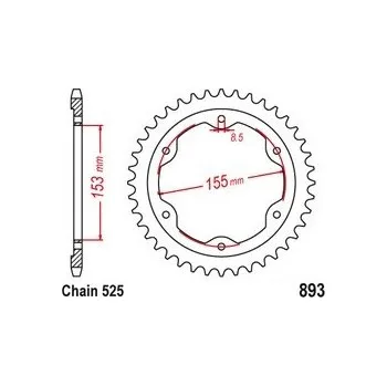 Řetězová sada pro motocykl Rozeta KTM 1290 Super Duke R / GT rok 14-22
