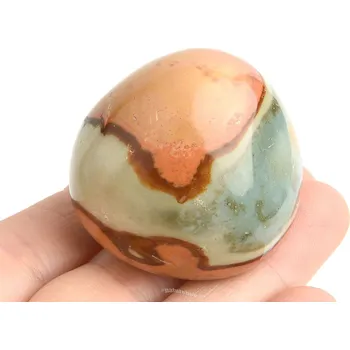 Přírodní kámen Hladký kámen jaspis pestrý z Madagaskaru 89g