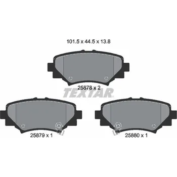 Brzdová destička Sada brzdových destiček, kotoučová brzda TEXTAR 2587801
