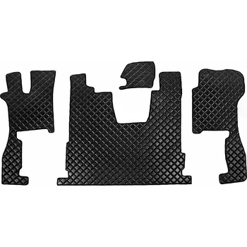 autokoberec Koberce kožené pro SCANIA R od 2016, odpruž. spolujezdec, tunel, AUTOMAT, černá barva