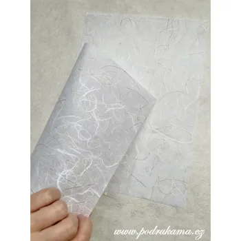 Umělecký papír Sapaimport Morušový papír Unryu Lurex zlato - bílý Velikost: 23x32 cm