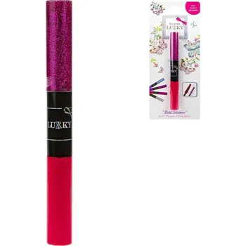 Řasenka EP line LUKKY Řasenka dětská 5ml se třpytkami na řasy 2v1 Červená na kartě