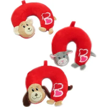 plyšák PLYŠ Nákrčník dětský zvířátko 26x27cm Love 3 druhy (plyšová hračka)