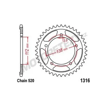 Řetězová sada pro motocykl Rozeta HONDA CB 500 F rok 03, 13-19, 21