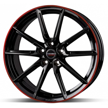 Auto-moto Borbet LX18 Black Red 8x18 5x112 ET44