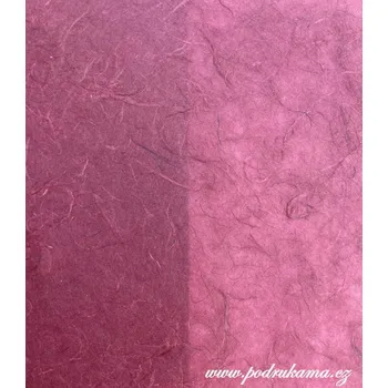 Umělecký papír Sapaimport Morušový papír Unryu - vínový Velikost: 23x32 cm, balení 10 ks