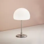 Fabas 3569-30-178 Gaia, dotyková stolní lampa nikl/mléčné sklo 1xG9 33W, výška 26cm