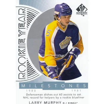 Sběratelská karetní hra insert karta LARRY MURPHY 17-18 SP Authentic Rookie Year Milestones