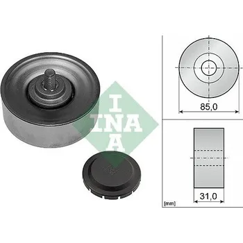 Vratná/vodicí kladka, klínový žebrový řemen Schaeffler INA 532 0569 10