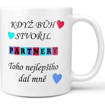 Hrnek 330 ml - Když bůh stvořil partnery